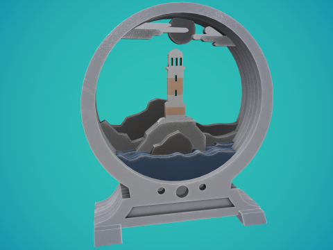 Night Lighthouse 3D print model kit 3D 프린트 모델