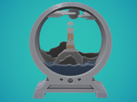 Night Lighthouse 3D print model kit 3D 프린트 모델