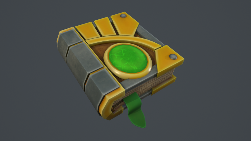 Magic Book of Magic 3D Model .c4d .max .obj .3ds .fbx .stl .blend 