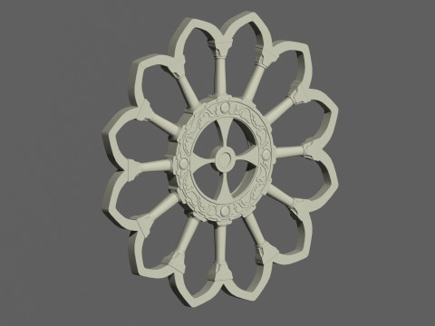 Italian Church Cross High poly 3D Модель