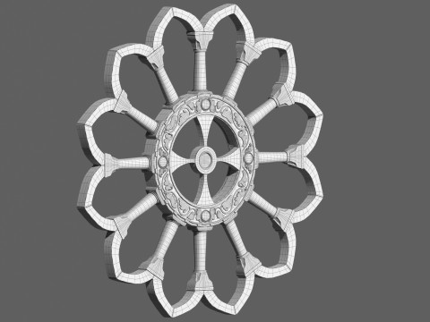 Italian Church Cross High poly 3D Модель