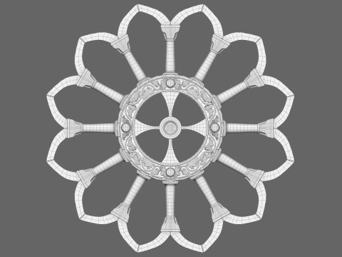 Italian Church Cross High poly 3D Модель