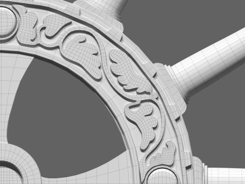 Italian Church Cross High poly 3D Модель