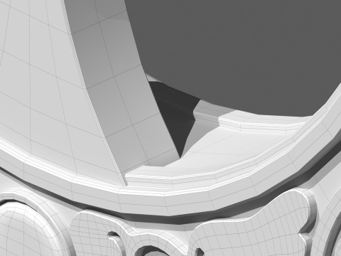 Italian Church Cross High poly 3D Модель