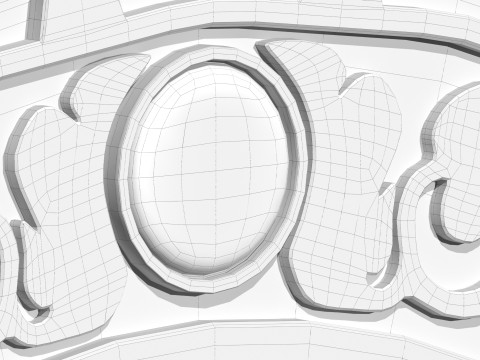 Italian Church Cross High poly 3D Модель