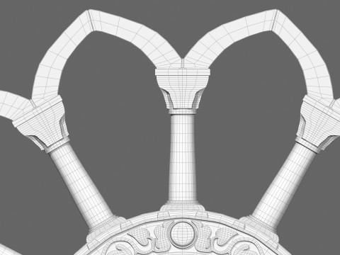 Italian Church Cross High poly 3D Модель