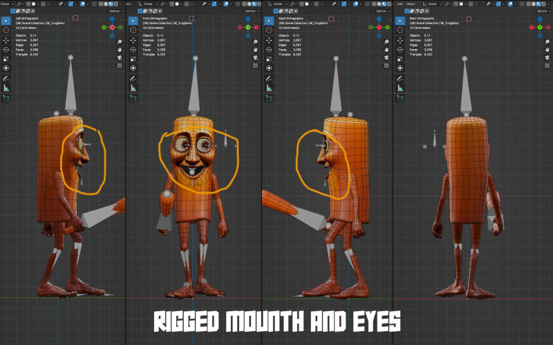 Tung Sahur Game Roblox Model 3D .c4d .max .obj .3ds .fbx .stl .blend 