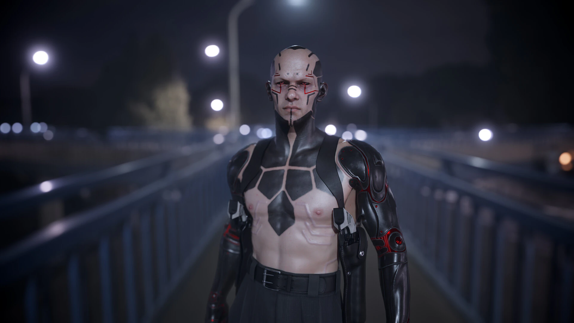 Cyberpunk character 3D Model .c4d .max .obj .3ds .fbx .stl .blend 