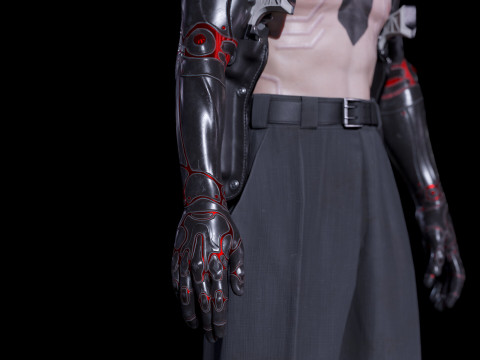 Cyberpunk character 3D Modell