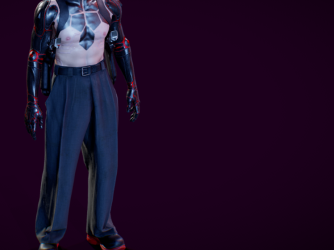 Cyberpunk character 3D Modell