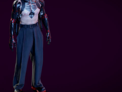 Cyberpunk character 3D Model