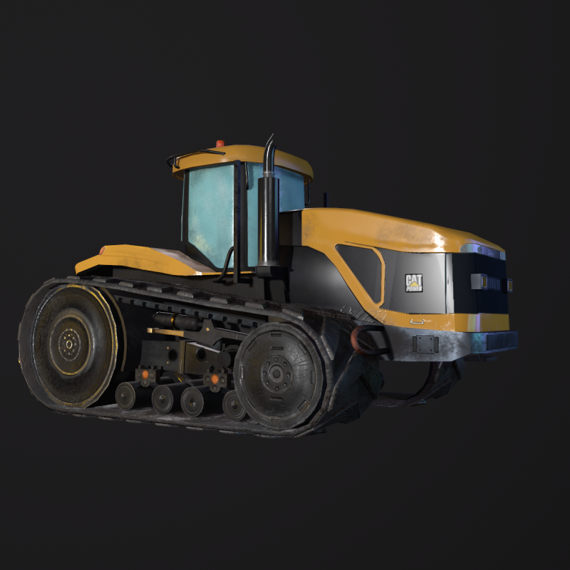 Tractor 3D Model .c4d .max .obj .3ds .fbx .stl .blend 