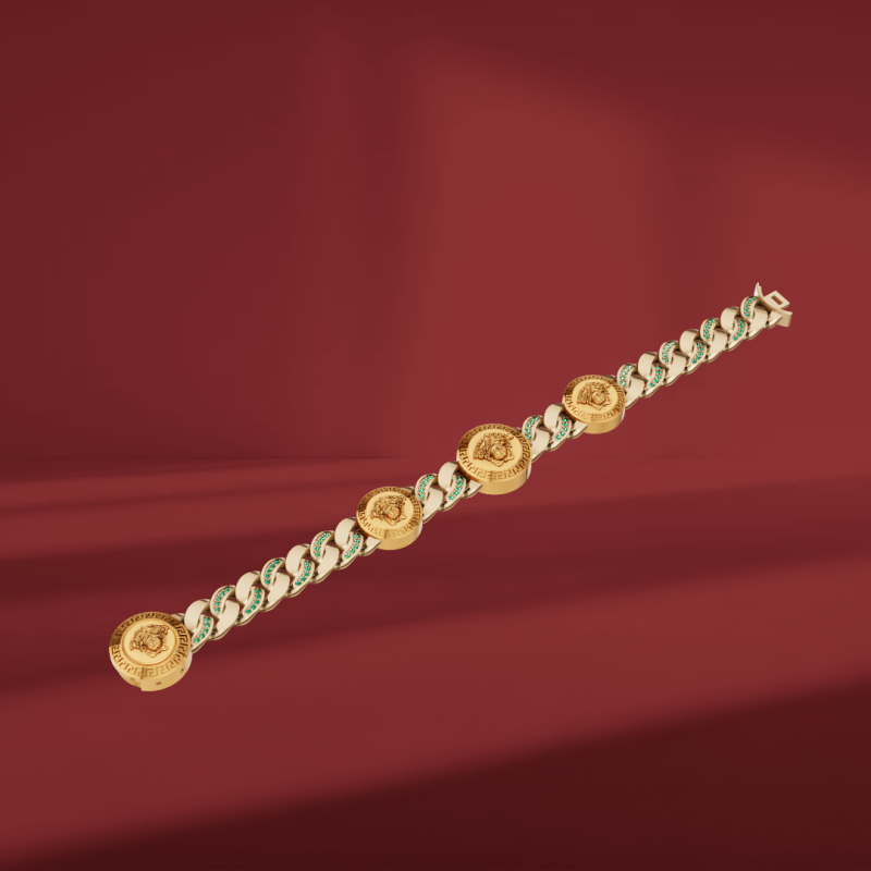Versace Medusa bracelet 3D Model .c4d .max .obj .3ds .fbx .stl .blend