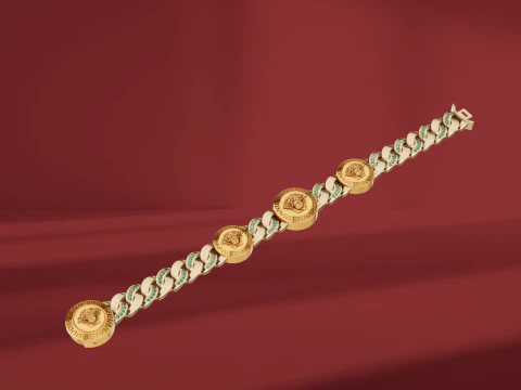 Versace Medusa bracelet 3D Model