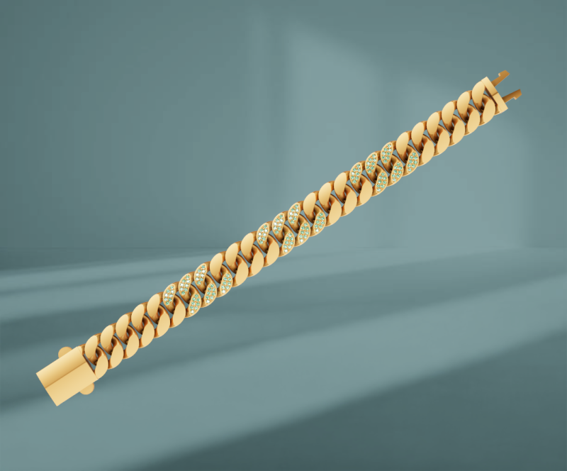 Cuban bracelet Model 3D .c4d .max .obj .3ds .fbx .stl .blend 