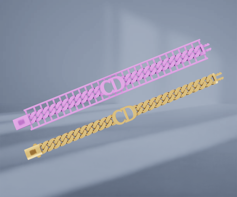 CD logo bracelet 3D 模型 .c4d .max .obj .3ds .fbx .stl .blend 