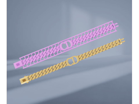 CD logo bracelet 3D 模型