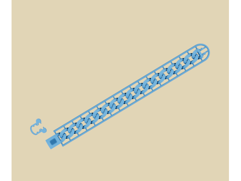 Cuban bracelet 3D Модель