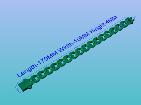 Cuban bracelet 3D Модель