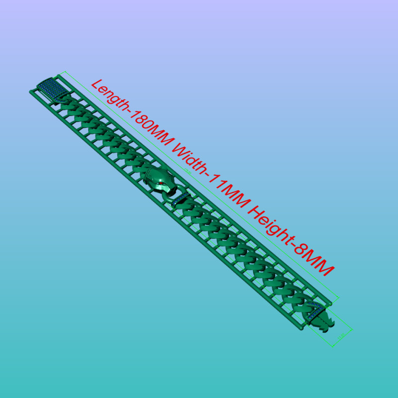 Panther cuban bracelet Modelo 3D .c4d .max .obj .3ds .fbx .stl .blend 