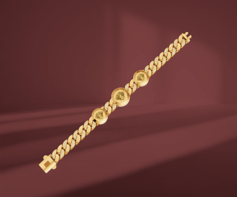 Versace Medusa bracelet 3D Model .c4d .max .obj .3ds .fbx .stl .blend 