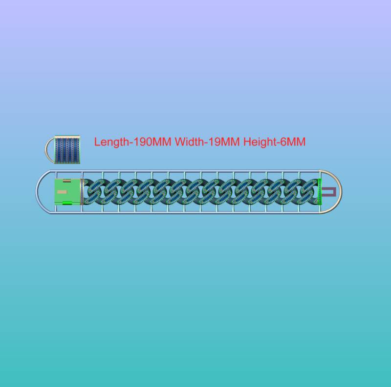 Hip-hop diamond bracelet 3D मॉडल .c4d .max .obj .3ds .fbx .stl .blend