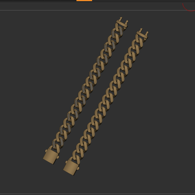 Cuban bracelet Modello 3D .c4d .max .obj .3ds .fbx .stl .blend 