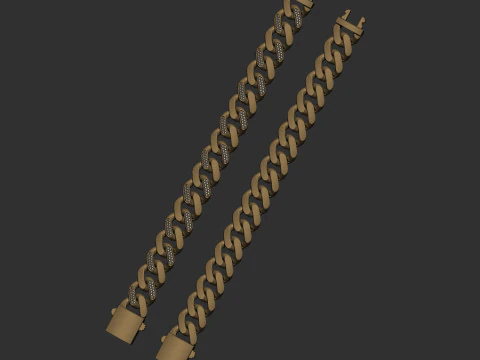 Cuban bracelet 3D Model