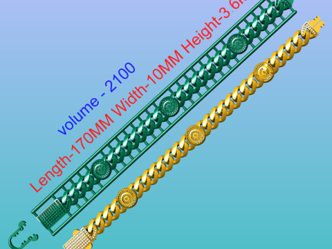 Cuban bracelet 3D 模型