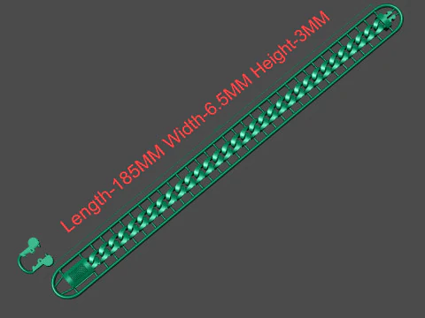 Cuban bracelet 3D Model