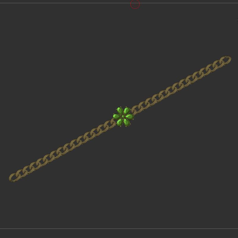 Cuban bracelet 3D Модель .c4d .max .obj .3ds .fbx .stl .blend 