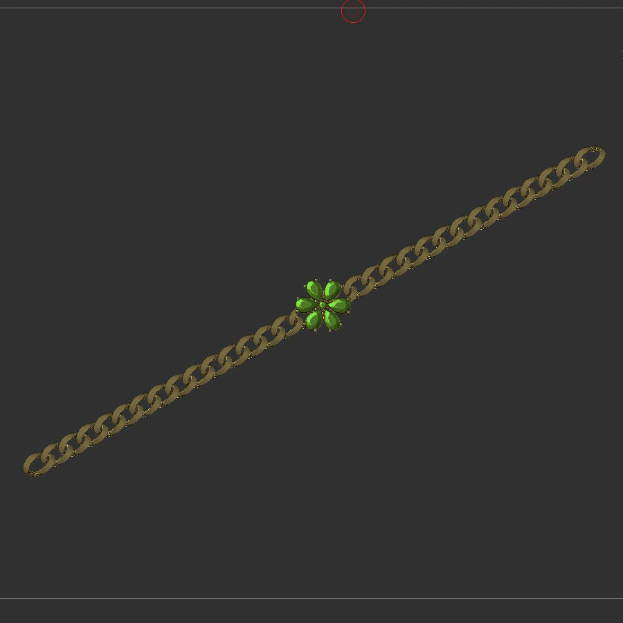 Cuban bracelet 3D Model .c4d .max .obj .3ds .fbx .stl .blend 