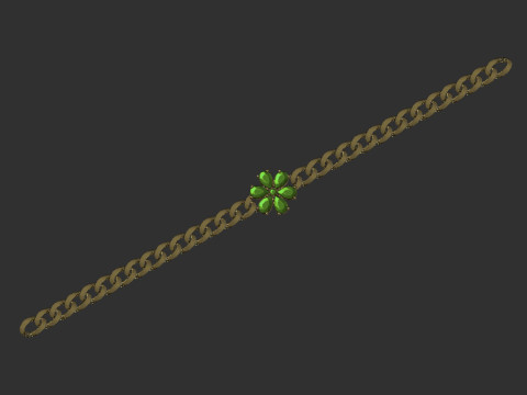 Cuban bracelet 3D Model