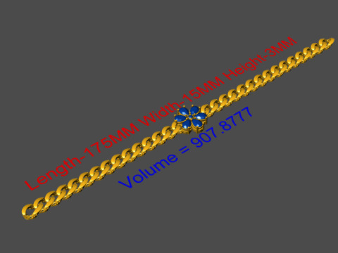 Cuban bracelet 3D Модель