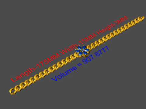 Cuban bracelet 3D Model