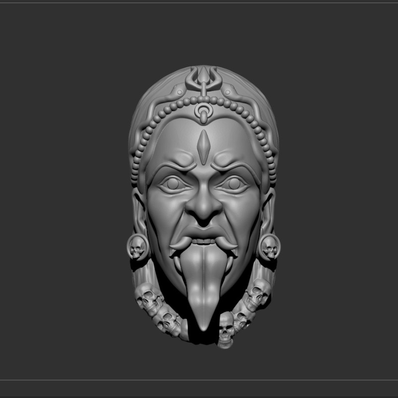 Kali ma face 3D Модель .c4d .max .obj .3ds .fbx .stl .blend