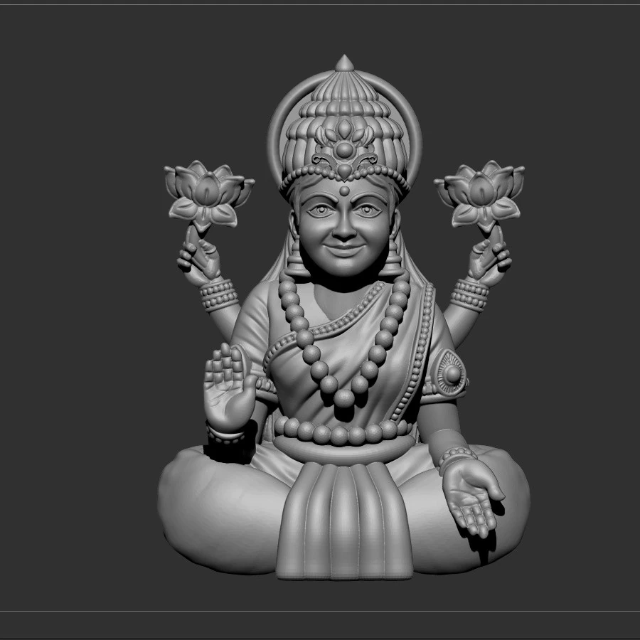Laxmi ji 3D Model .c4d .max .obj .3ds .fbx .stl .blend 