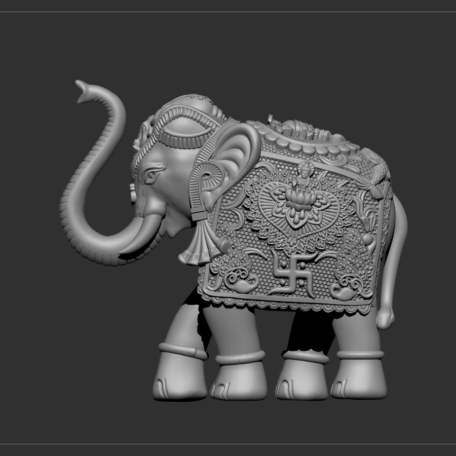 Royal Elephant 3D Model .c4d .max .obj .3ds .fbx .stl .blend
