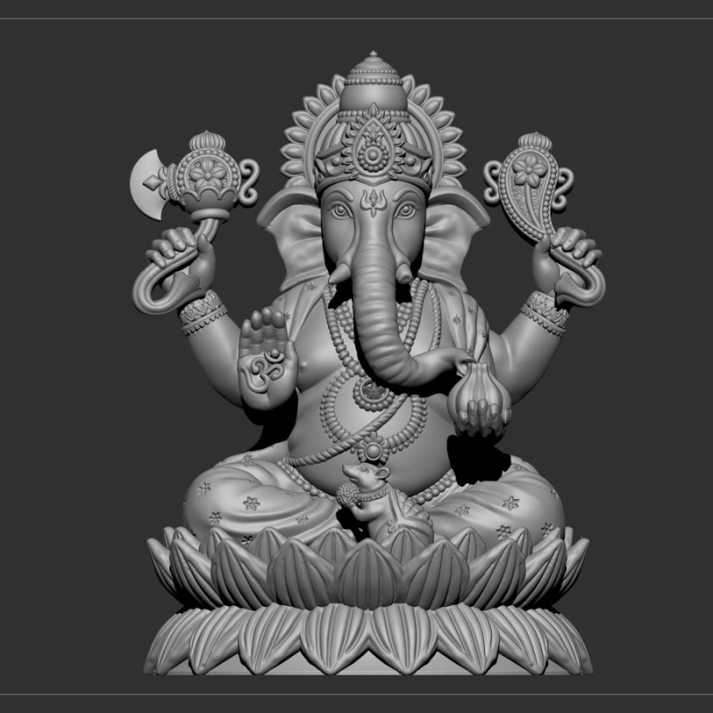 Ganesh ji Modèle 3D .c4d .max .obj .3ds .fbx .stl .blend