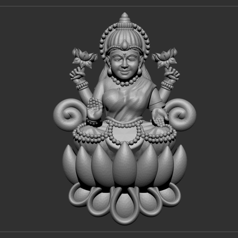 Laxmi ji 3D Модель .c4d .max .obj .3ds .fbx .stl .blend