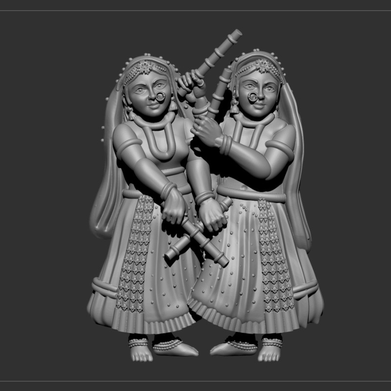 Dancing girl 3D Model .c4d .max .obj .3ds .fbx .stl .blend 