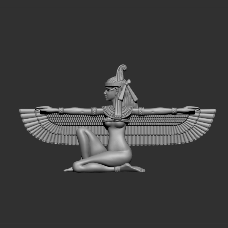 Egyptian Isis Wings 3D Model .c4d .max .obj .3ds .fbx .stl .blend