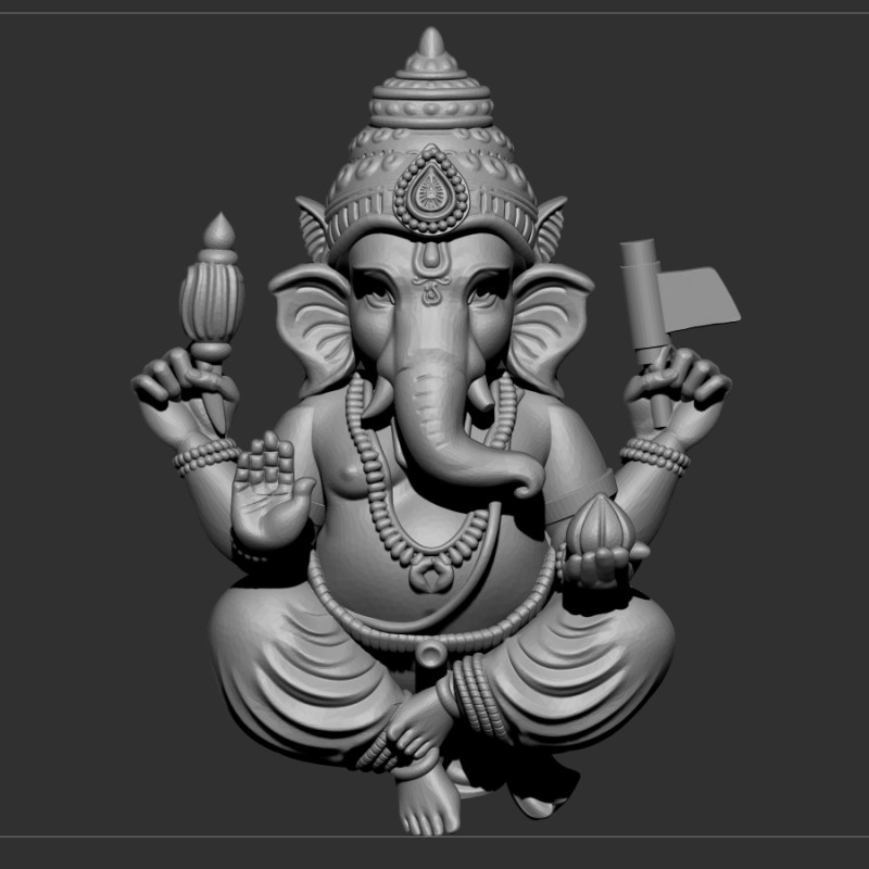 Ganesh ji 3D Model .c4d .max .obj .3ds .fbx .stl .blend