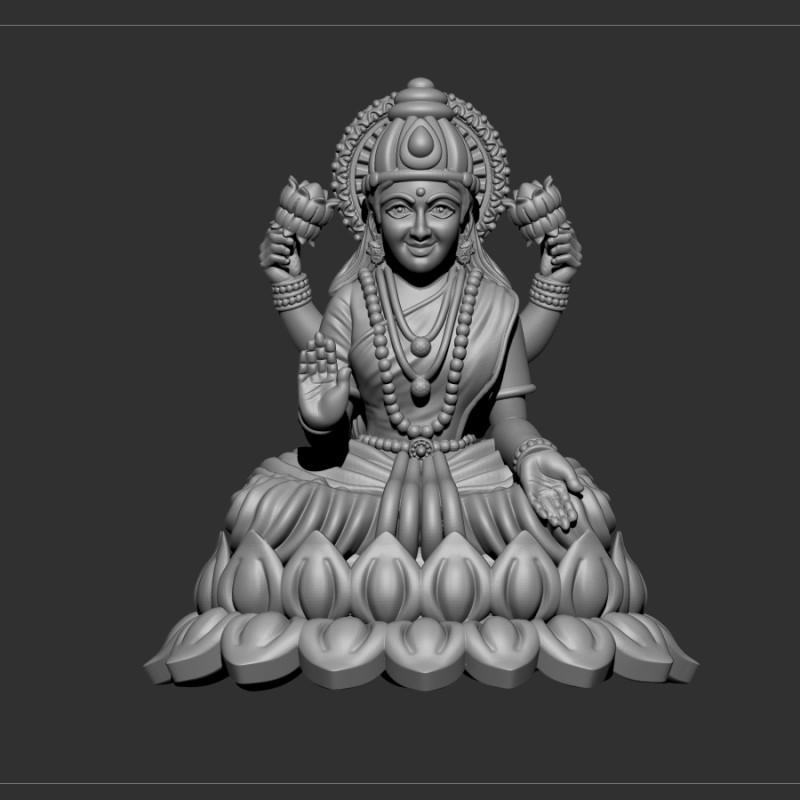 Laxmi ji 3D Модель .c4d .max .obj .3ds .fbx .stl .blend