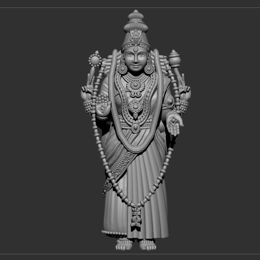 Laxmi ji 3D Model .c4d .max .obj .3ds .fbx .stl .blend 