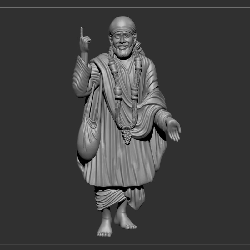 Sai baba 3D Modell .c4d .max .obj .3ds .fbx .stl .blend