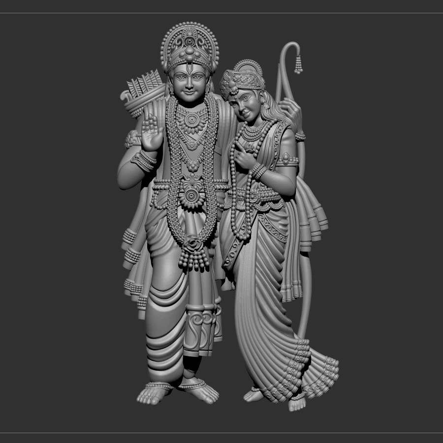 Ram sita 3D Model .c4d .max .obj .3ds .fbx .stl .blend