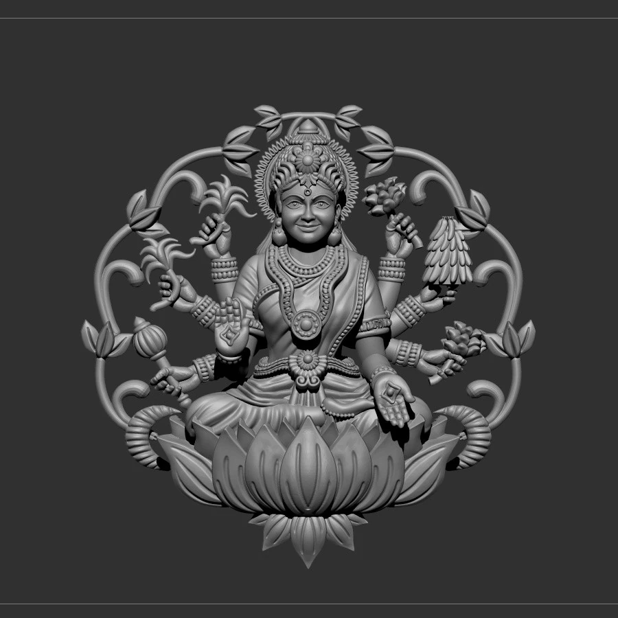 Laxmi ji 3D Model .c4d .max .obj .3ds .fbx .stl .blend 