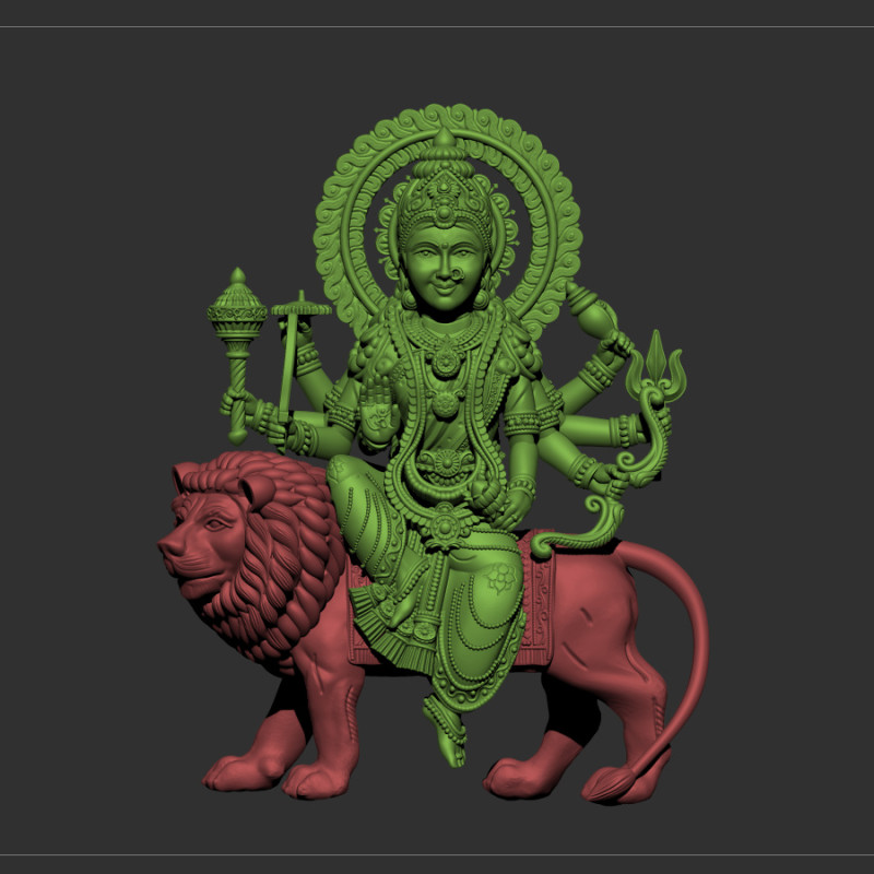 Durga ji Model 3D .c4d .max .obj .3ds .fbx .stl .blend