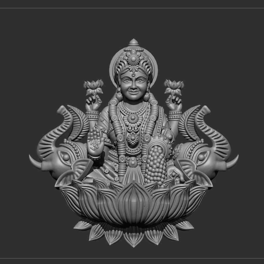 Laxmi ji 3D Model .c4d .max .obj .3ds .fbx .stl .blend 